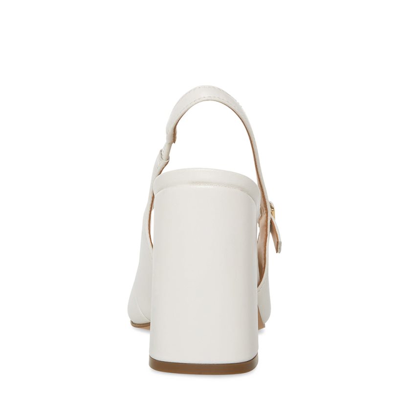 Tacones Steve Madden Maegan Cuero Mujer Blancas | ES UQ04E1